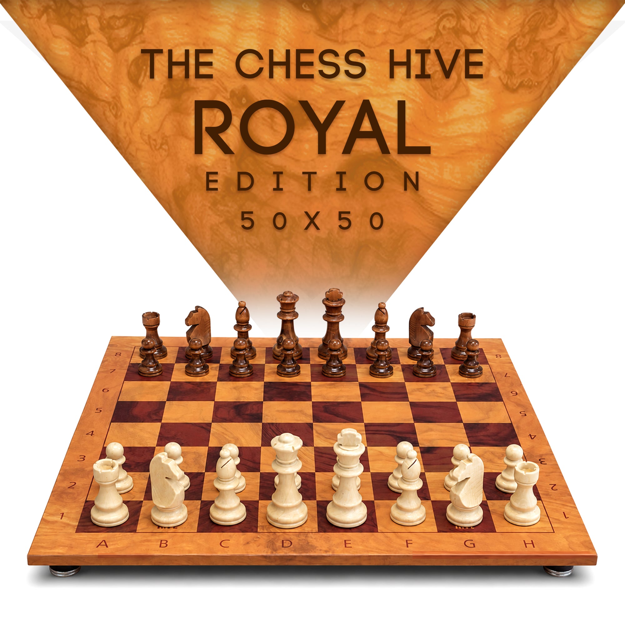CHESS HIVE ROYAL EDITION CHESS BOARD 50X50 CM