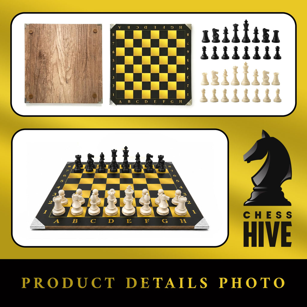 GOLDEN VERSION CHESS BOARD 40X40CM