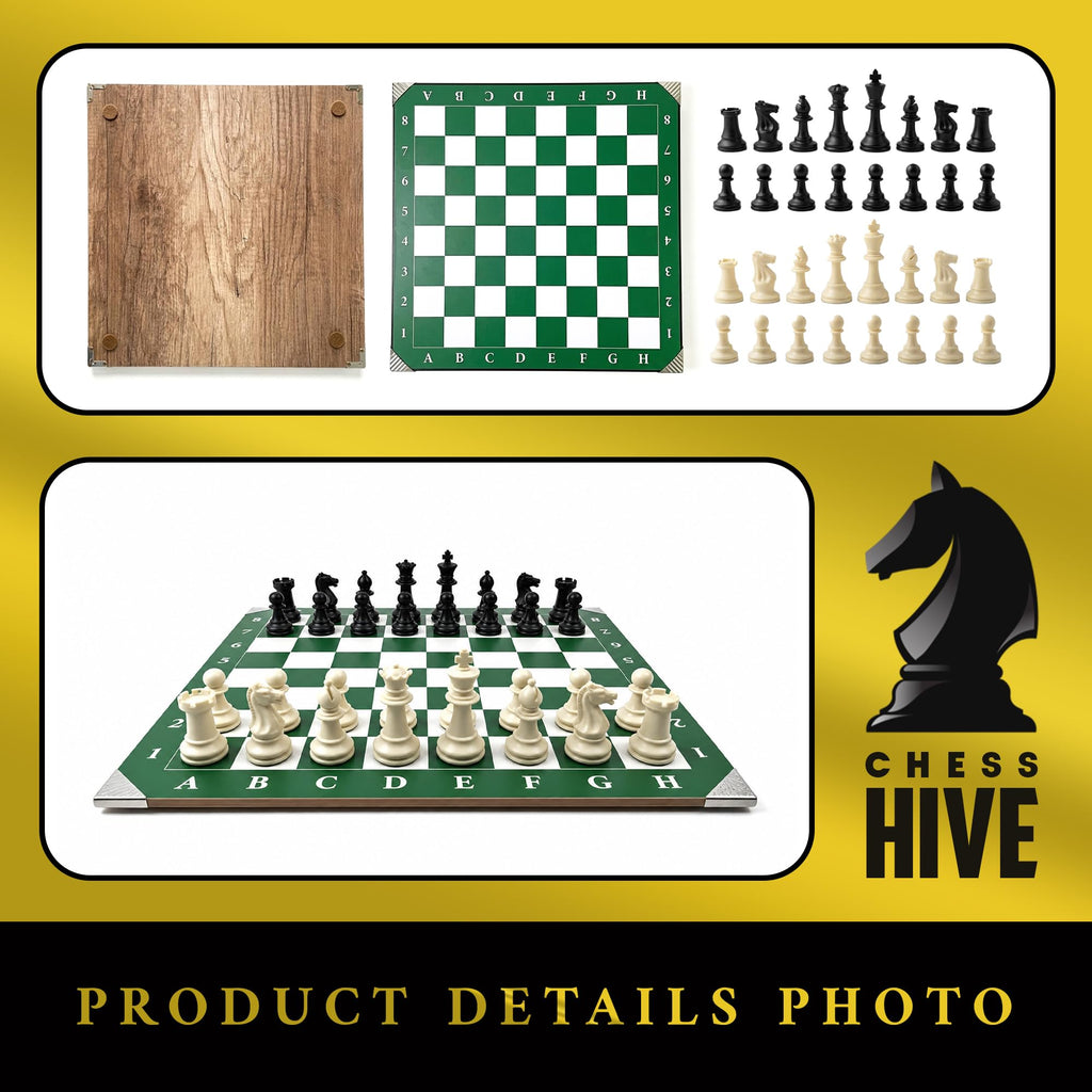 GREEN VERSION CHESS BOARD 40X40CM