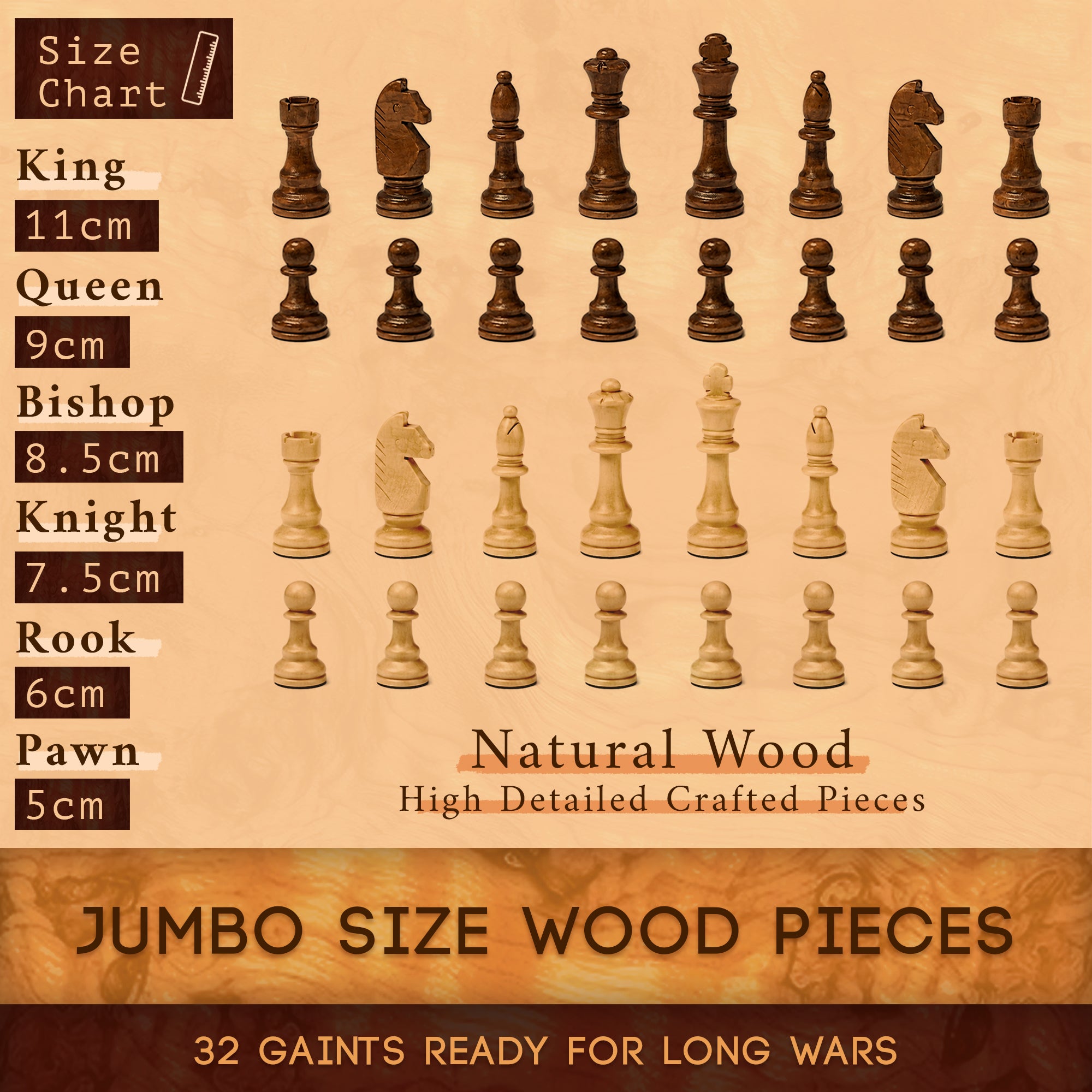 CHESS HIVE ROYAL EDITION CHESS BOARD 50X50 CM