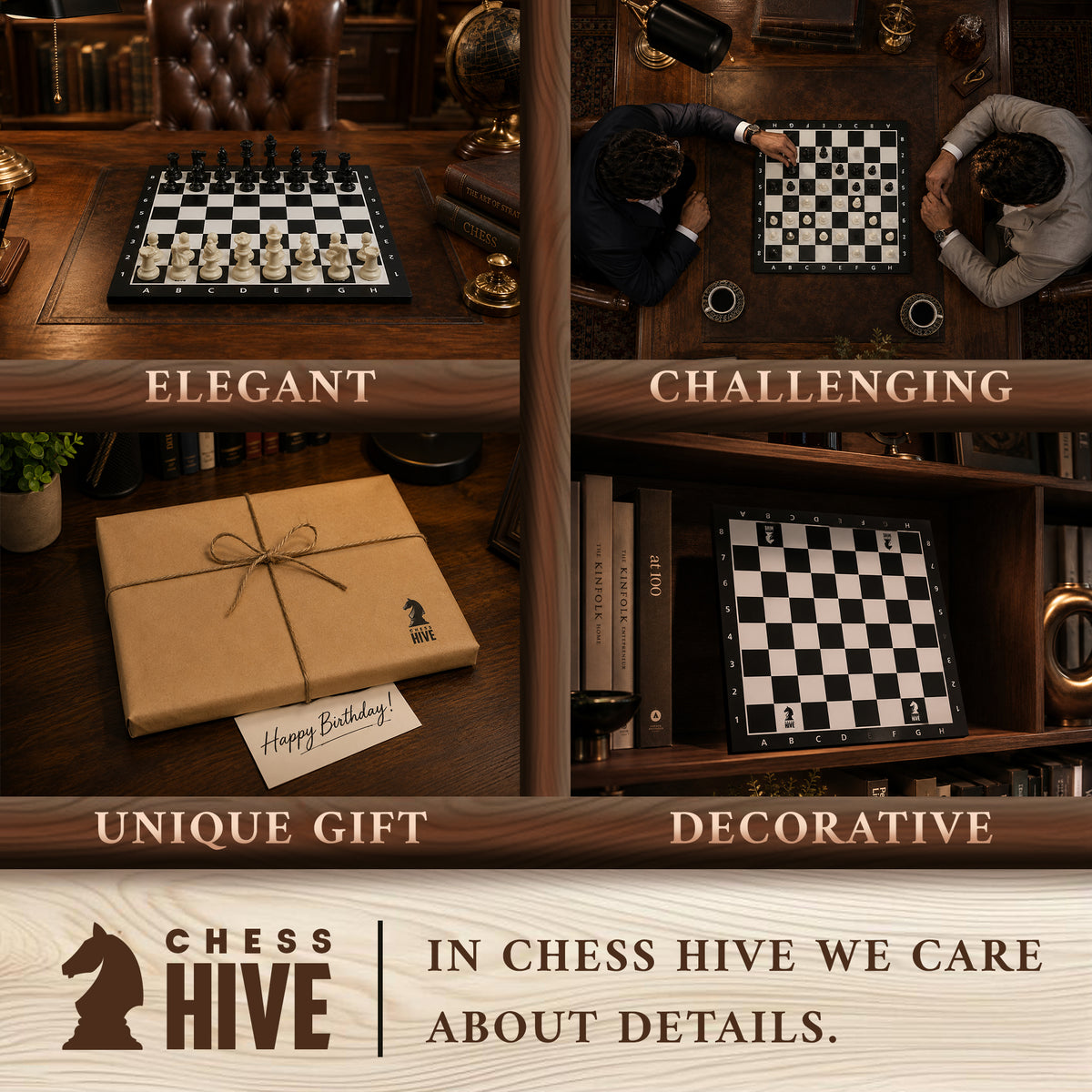 RED VERSION CHESS BOARD 40X40CM