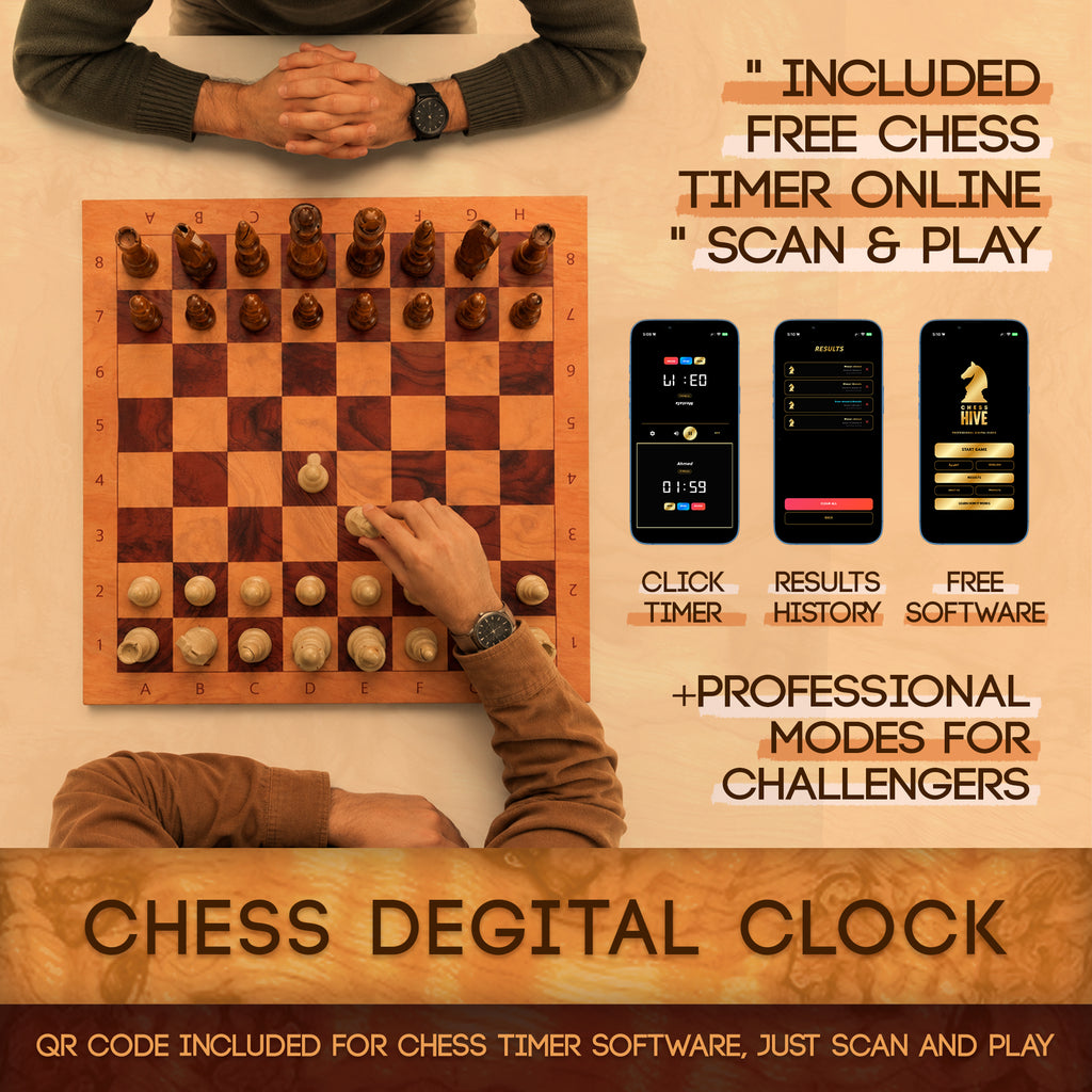 CHESS HIVE ROYAL EDITION CHESS BOARD 50X50 CM