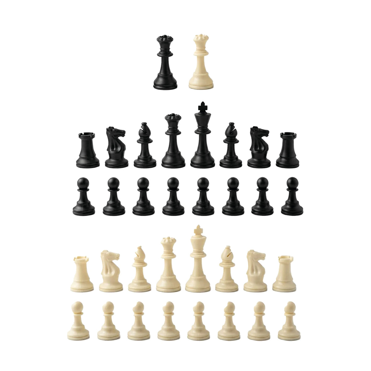 Heavy Weighted Chess Parts 32 Pieces + 2 Queens| King 9.5 Cm