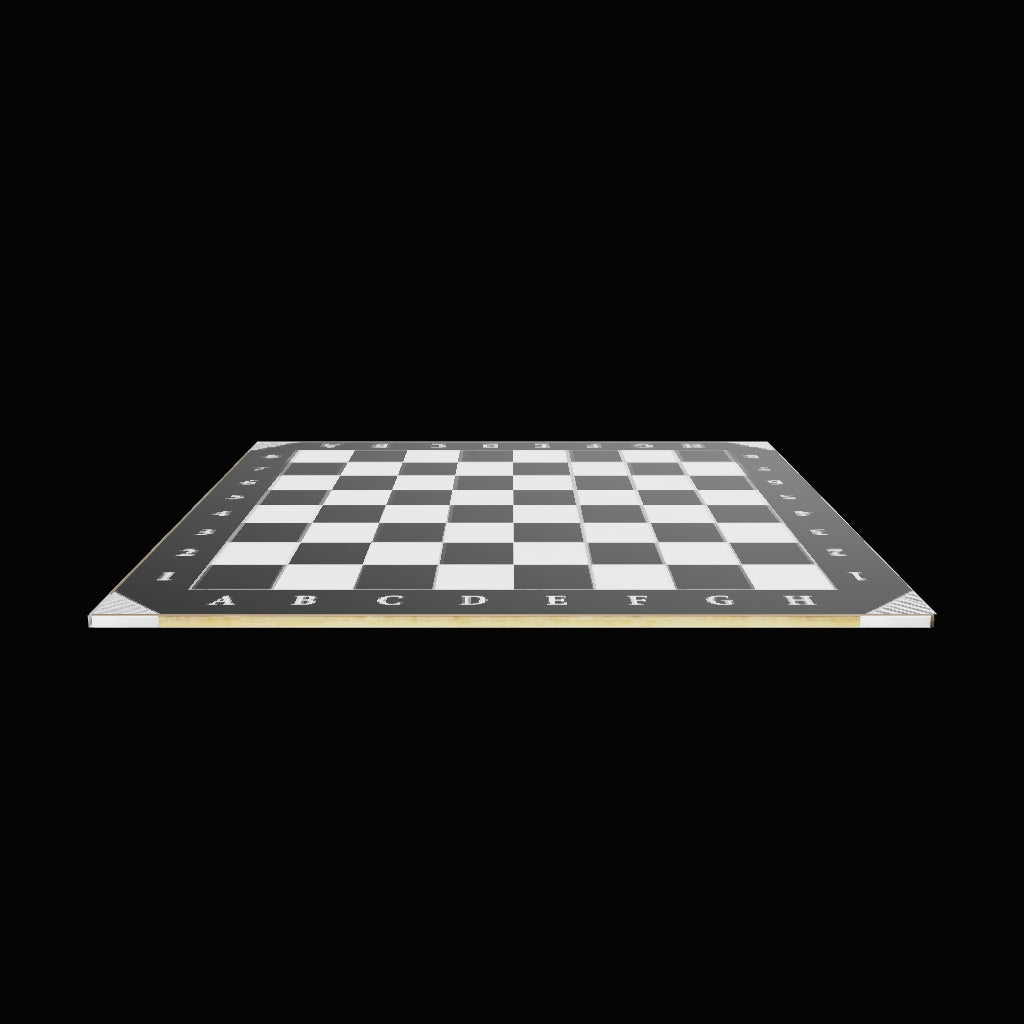 BLACK CLASSIC PROFESSIONAL WOOD CHESS BOARD 40X40CM + 32 PIECES INCLUDED (16 WHITE & 16 BLACK) + CHESS TIMER FREE SOFTWARE INCLUDED QR CODE (BLACK VERSION)