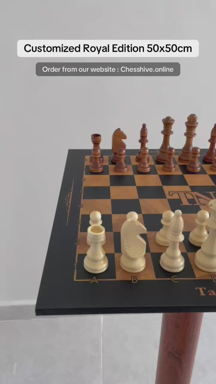 Customized - CHESS HIVE ROYAL EDITION CHESS BOARD 50X50 CM